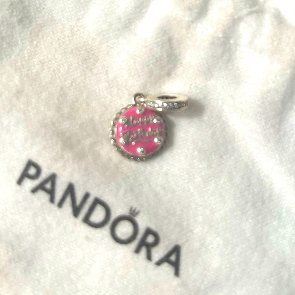 Authentic Pandora Happy Birthday Charm with Pandora Box